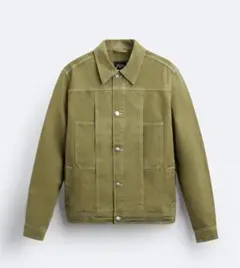 新品未使用) zara オリーブ カジュアルジャケット