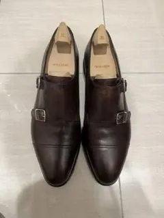 J.M. WESTON ダブルモンクストラップ 美品　ブラック　ブティック購入 ダブルモンクストラップ ブラックボックスカーフ