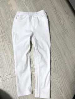 プティマイン　ストレッチパンツ　白　100センチ