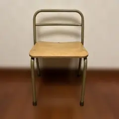 オリーブグリーン 学習椅子 木製座面 2脚セット