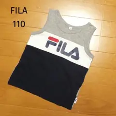110cm☆FILA トップス タンクトップ バイカラー ロゴ