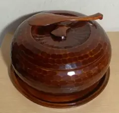 木製漆塗木彫讃岐彫おひつ