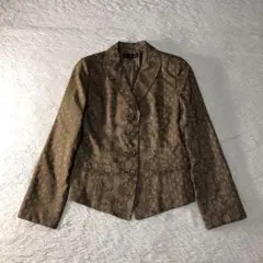 美品 ヒロココシノ レディース ジャケット 総柄 L