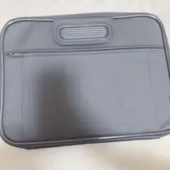 黒グレー PCケース 合成皮革 約30cm x 25cm