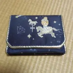星空と馬の刺繍 　財布