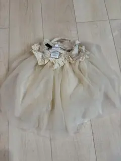コトコット　ベージュ チュールスカート Sサイズ