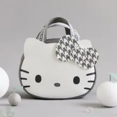 HELLO KITTY × BRILMY ズボラに優しいコスメポーチ 千鳥格子柄