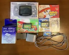 ゲームボーイアドバンス クリア 本体とゲームソフト3本セット