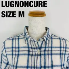 LUGNONCURE チェック柄総柄シンプルカジュアル長袖シャツ 【A-137】
