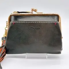 美品♡DAKOTA がま口　二つ折り財布　L字ファスナー　タッセル