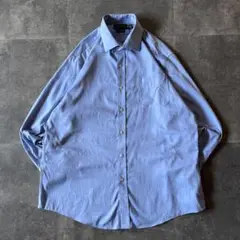 00s LAUREN RALPH LAUREN シャツ 無地 青XXL A486