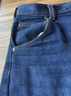 70's ビンテージ 左綾 Lee ストレートデニム W32 縦落ち 200