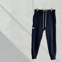 3749【トミージーンズ】スウェットパンツ　裏起毛　　ネイビー　Ｓ　裾リブ