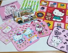 訳あり。ハローキティ タオルセットまとめ売り。８枚。 かわいいデザイン、レトロ。