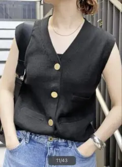 麻コットンリブベスト　Spick and Span