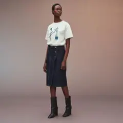 エルメス ラップ デニム スカート