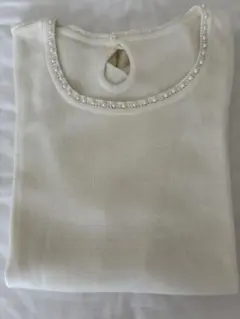 サマーセーター/ワールド日本製　白Lサイズ　⭐️おしゃれ