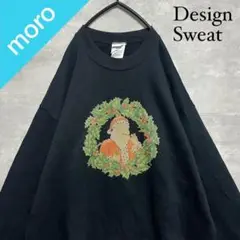 No.1002 VINTAGE ヴィンテージ 海外古着 スウェット サンタ 黒