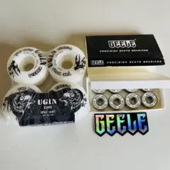 UGIN 95A 52mm ハードウィール + ABEC11ベアリングセット