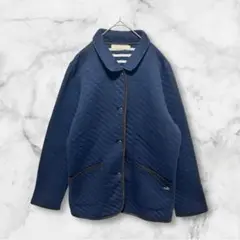 【クロコダイル】キルティング　ジャケット　ネイビー　ジャンパー　シンプル　M
