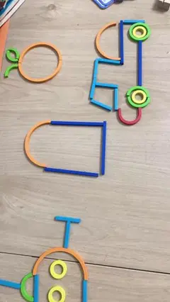 カラフルな形状ブロックセット