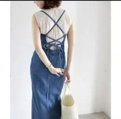 【美品】 ROSSO Lee コラボ ジャンパースカート ジャンスカ