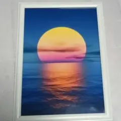 夕日と海のアートフレーム