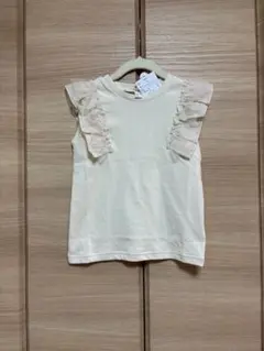 新品 Tシャツ 120 アプレレクール ノースリーブ アイボリー 半袖 フリル