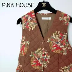 ピンクハウス♡PINK HOUSE♡ベスト 花柄 リボン ボタン アウター