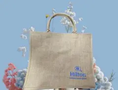 値下げ！¥2580→¥2220Hilton 麻トートバッグ