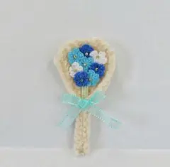 枯れない花束　ミニブーケ　小花　ブルー