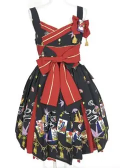 ロリータ メタモルフォーゼ こい恋花かるた ジャンパースカート 和ロリ