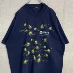USA製 90s シングルステッチ　モスキート　蚊プリントTシャツ2XL程度