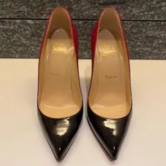 Christian Louboutin ブラック 黒 赤 美品 グラデーション