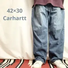 W42L30 カーハート紺色ジーンズ Carhartt デニム古着