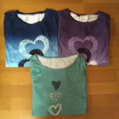 ハートプリントTシャツ3枚セット