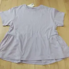 新品未使用 GU ペプラム 半袖Tシャツ 130