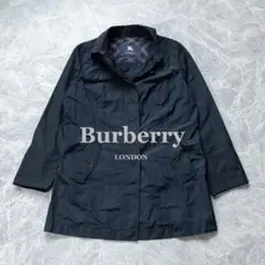 【BURBERRY LONDON】ショート丈コート ノバチェック ネイビー 44