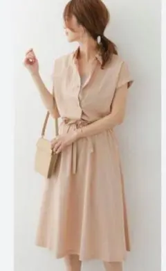 URBAN RESEARCH DOORS フレンチスリーブシャツワンピース