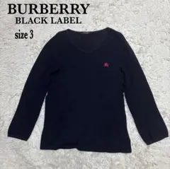 BURBERRY BLACK LABEL ニット サイズ3 ホースロゴ刺繍