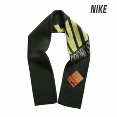 未使用品 NIKE ナイキ マフラー グレー系 イエローロゴ入り
