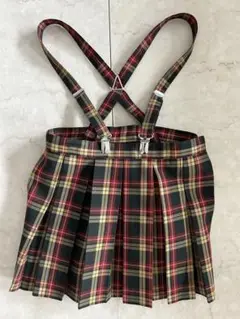 KDI 制服　チェック柄サスペンダー付　スカート　100