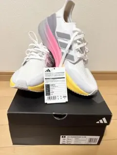 【極美品】アディダス ウルトラブースト 5 ホワイト グレー ピンク 28.0