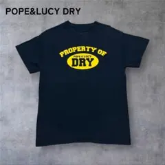 【327】POPE&LUCY DRY半袖クルーネックプリントTシャツネイビーM