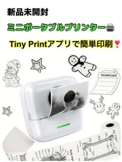 新品未開封　ホワイト ミニ サーマル プリンター USB C接続 コンパクト