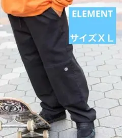 ELEMENT メンズ デニムパンツ/エレメントリラックスワイドダブルニー