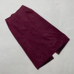 HOUSE ECRU スカート ボルドー タイト フロントポケット ミモレ丈