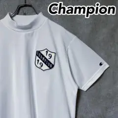 Champion チャンピオン ロゴ モックネック シャツ ホワイト XL