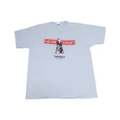 USA古着 プリントtシャツ L モノポリー ライトブルー