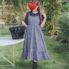 しまむら 青木美沙子さん ニナス ジャンスカ グレー 中灰 M
